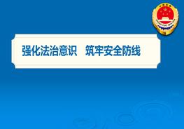 “強化法治意識 筑牢安全防線”專題講座課件pptx
