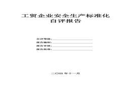 工貿(mào)企業(yè)安全標(biāo)準(zhǔn)化自評(píng)報(bào)告doc