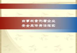 事故案例和企業(yè)安全主體責(zé)任落實（54頁）ppt
