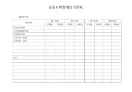 安全專項(xiàng)費(fèi)用使用臺(tái)帳doc