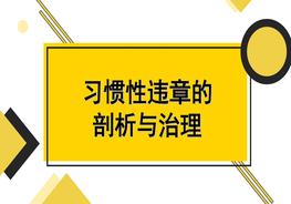 習(xí)慣性違章的剖析與治理ppt