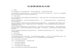 應(yīng)急管理培訓(xùn)大綱docx