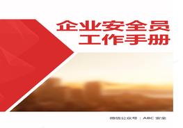 企業(yè)安全員工作指導(dǎo)手冊（213頁）docx