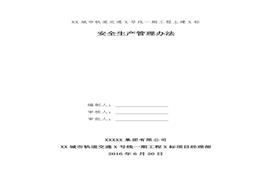 軌道交通項(xiàng)目安全生產(chǎn)管理辦法（126頁(yè)）(1)docx