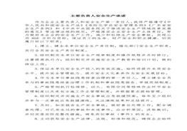 主要負責人安全承諾書doc