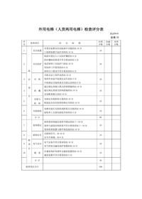 外用電梯（人貨兩用電梯）檢查評(píng)分表doc