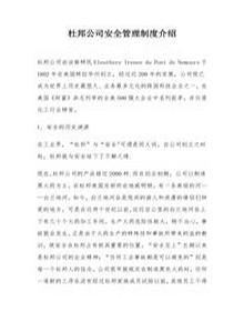 杜邦公司安全管理制度介紹（15頁）docx