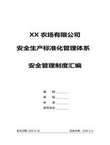 安全生產(chǎn)標準化管理體系安全管理制度匯編doc