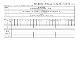 設(shè)備粉塵清掃記錄表xls