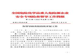 全國危險化學品重大危險源企業(yè)專項檢查督導工作簡報（第12期）(1)pdf