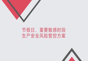 節(jié)假日、重要敏感時(shí)段生產(chǎn)安全風(fēng)險(xiǎn)管控方案pptx