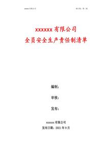 鑄造行業(yè)全員安全生產(chǎn)責任制清單最終版docx