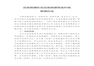 應(yīng)急救援隊(duì)伍應(yīng)急救援資金補(bǔ)助管理辦法docx