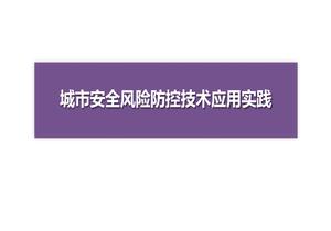 城市安全風險防控技術應用實踐-汪濤pptx
