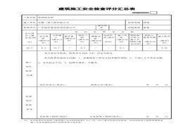 最新版-2011安全檢查評(píng)分表(全套自動(dòng)計(jì)算)xls