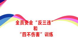 全員安全“反三違”和“四不傷害”訓練pptx
