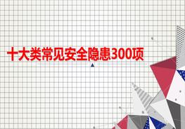 十大類常見安全隱患300項ppt