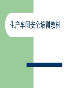 面粉企業(yè)生產(chǎn)車間安全培訓(xùn)教材ppt