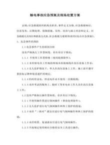 觸電事故應(yīng)急預(yù)案及現(xiàn)場(chǎng)處置方案docx