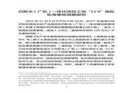 巴斯夫（廣東）一體化項(xiàng)目工地“11&bull;6”高處墜落事故調(diào)查報(bào)告doc