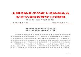 全國危險化學品重大危險源企業(yè)專項檢查督導工作簡報（第11期）(1)pdf