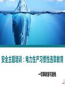 安全主題培訓(xùn)：電力生產(chǎn)習(xí)慣性違章教育丨36頁pptx