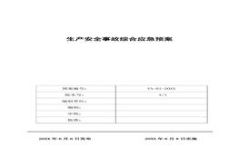 生產(chǎn)安全事故綜合應(yīng)急預(yù)案模板docx