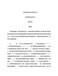 特種設備標準化安全管理手冊doc