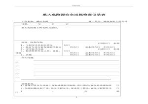 重大危險源安全巡視檢查記錄表doc