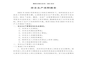 XX項(xiàng)目部安全生產(chǎn)述職報(bào)告（9頁）doc