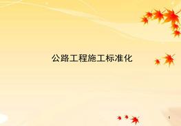 公路工程標(biāo)準(zhǔn)化ppt課件ppt
