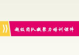 超級團隊凝聚力培訓(xùn)課件pptx