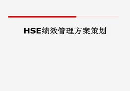 安環(huán)部HSE績效管理方案策劃pptx