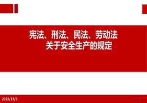 憲法、刑法、民法、勞動(dòng)法關(guān)于安全生產(chǎn)的規(guī)定pptx