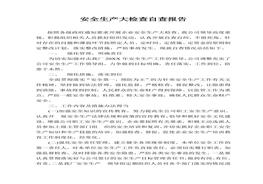 安全生產(chǎn)大檢查自查報(bào)告doc
