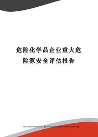 危險化學品企業(yè)重大危險源安全評估報告完整版docx