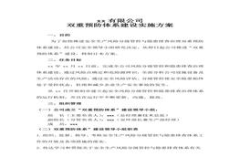 雙重預防體系建設實施方案（參考）doc