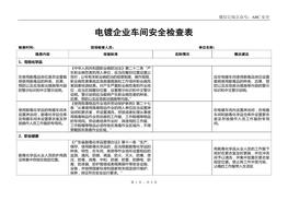 電鍍企業(yè)車間安全檢查表doc