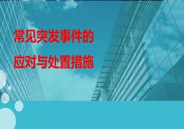 常見突發(fā)事件應對與處置措施pptx