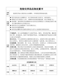  危險化學品應急處置卡docx