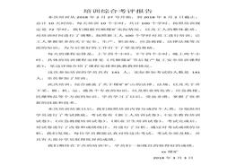 安全培訓綜合考評報告doc