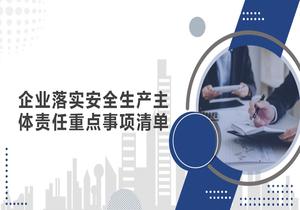 企業(yè)落實安全生產(chǎn)主體責(zé)任重點事項清單pptx