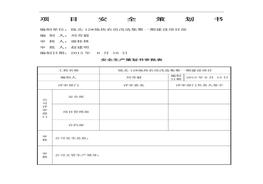 項目安全策劃書doc