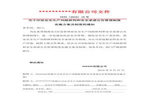 安全風險研判和承諾公告管理制度實施方案及制度docx