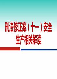 《刑法修正案》（十一）安全生產(chǎn)相關(guān)解讀（49頁(yè)）pptx