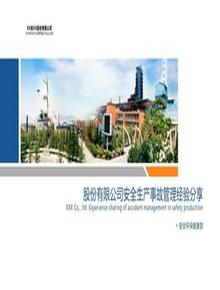 公司安全生產(chǎn)事故管理經(jīng)驗分享pptx
