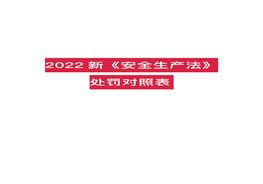 2022新《安全生產(chǎn)法》處罰對照表（11頁）docx