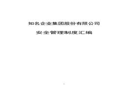 知名企業(yè)安全管理制度匯編docx