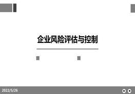  企業(yè)風(fēng)險(xiǎn)評(píng)估與控制ppt