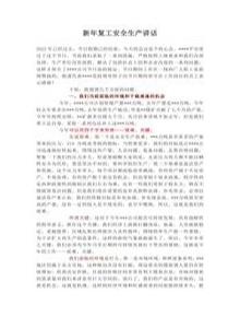  節(jié)后復工領導安全生產(chǎn)講話（5頁）docx